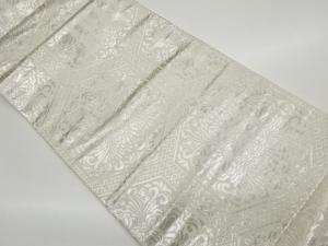 亀甲に華文模様織出し全通袋帯